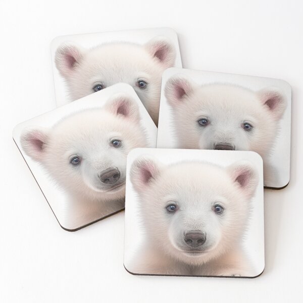 Item preview, Cute Baby White Polar Bear | Nursery Babyroom Animal Portrait | Bears designed and sold by ANIMALAND DESIGN.