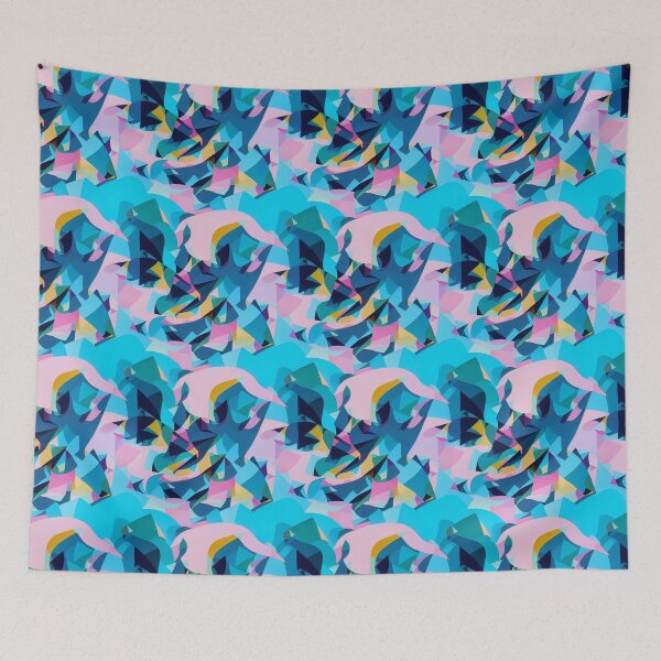 Item preview, Abstract Digital Splash in Yellow, Pink and Blue designed and sold by Fine Prints.