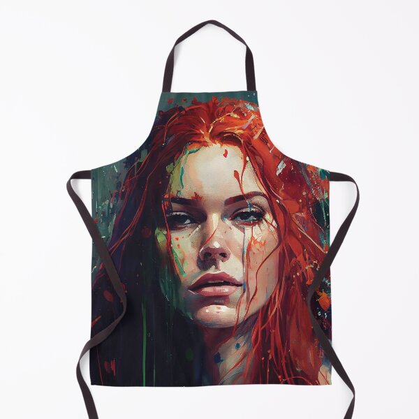 Item preview, Redheaded Woman - Modern Oil Painting designed and sold by ShadowAndSlate.
