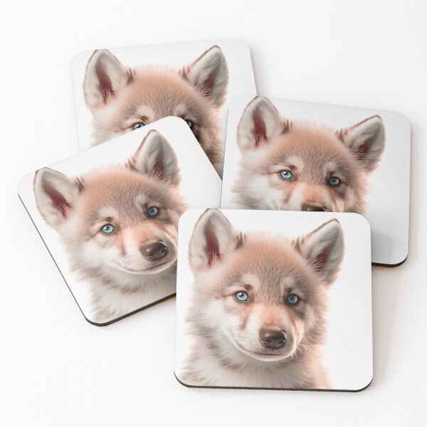 Item preview, Cute Baby Wolf Puppy | Nursery Babyroom Animal Portrait | Forest Animals designed and sold by ANIMALAND DESIGN.