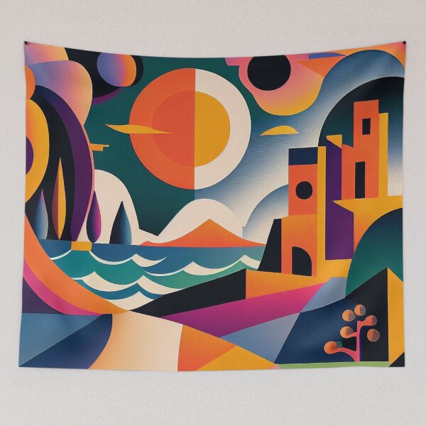 Item preview, Ibiza - Abstract Art Style designed and sold by ArtNouveauChic.