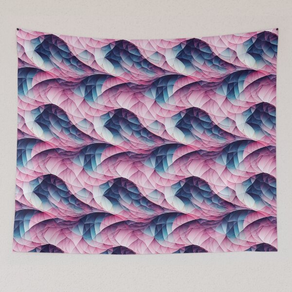 Item preview, Abstract Geometric Splash in Pink and Blue designed and sold by Fine Prints.