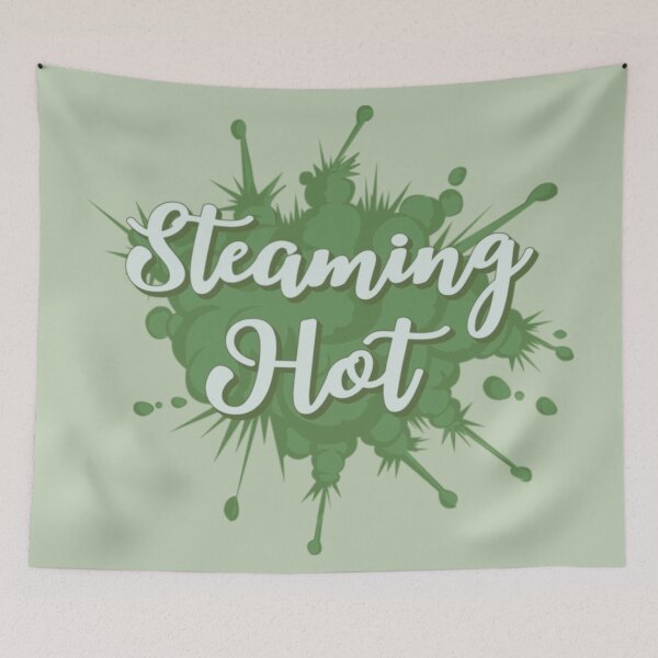 Item preview, Green Steaming Hot Fun Slogan For All Hot People designed and sold by TrulyEpoque.