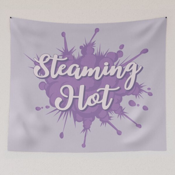 Item preview, Purple Steaming Hot Fun Slogan For All Hot People designed and sold by TrulyEpoque.
