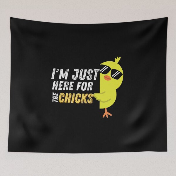 Item preview, Im Just Here For The Chicks Funny Cute Easter Chick Cool Sunglasses Mood Vibes designed and sold by CarantinedChaos.