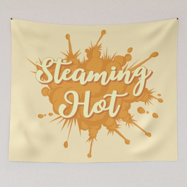 Item preview, Orange Steaming Hot Fun Slogan For All Hot People designed and sold by TrulyEpoque.