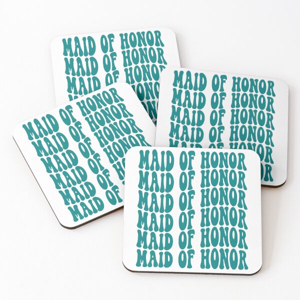 Item preview, Maid Of Honor Teal Retro Graphic Bridal Party Gifts for Bachelorette Party designed and sold by mysticblvd.