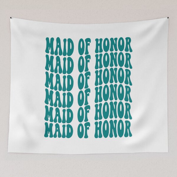 Item preview, Maid Of Honor Teal Retro Graphic Bridal Party Gifts for Bachelorette Party designed and sold by mysticblvd.