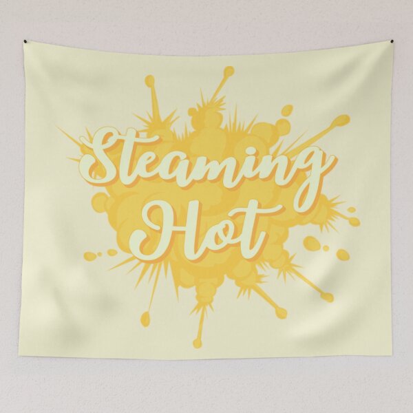 Item preview, Yellow Steaming Hot Fun Slogan For All Hot People designed and sold by TrulyEpoque.