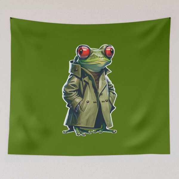 Item preview, Frog in a coat designed and sold by myabstractmind.