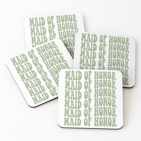 Item preview, Maid Of Honor Sage Green Retro Graphic Bridal Party Gifts for Bachelorette Party designed and sold by mysticblvd.