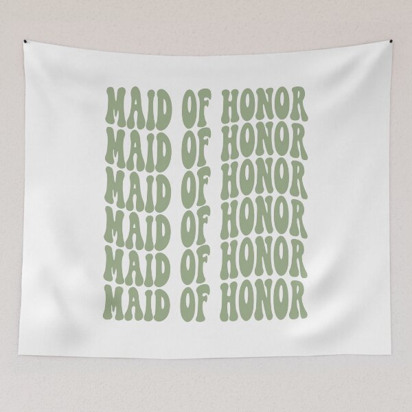 Item preview, Maid Of Honor Sage Green Retro Graphic Bridal Party Gifts for Bachelorette Party designed and sold by mysticblvd.