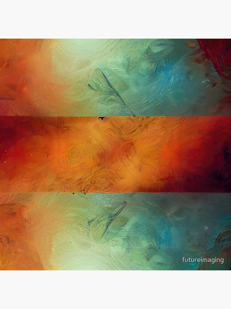 Thumbnail 3 of 3, Sticker, Earthy Abstract Blues designed and sold by futureimaging.