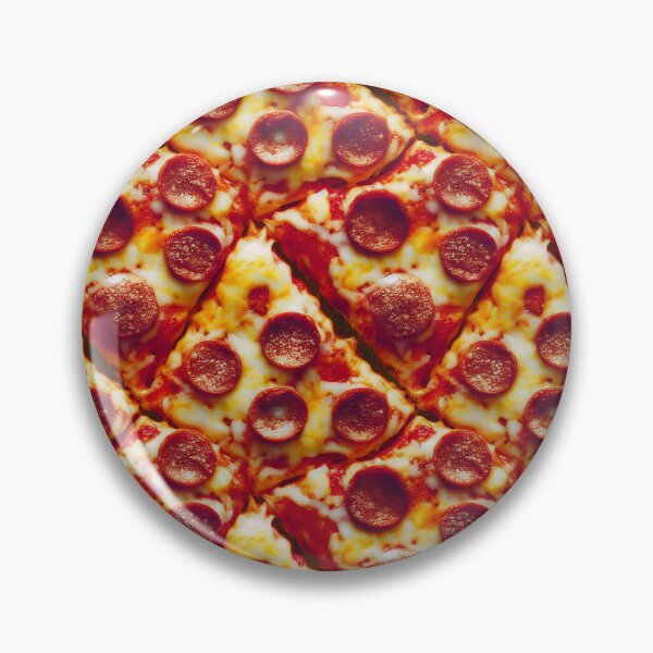 Artikelvorschau, Repeating Pizza Pattern - Realistic Pepperoni Pizza Design entworfen und verkauft von Fine Prints.