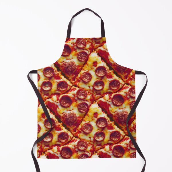 Aperçu de l'œuvre Repeating Pizza Pattern - Realistic Pepperoni Pizza Design créée et vendue par Fine Prints.