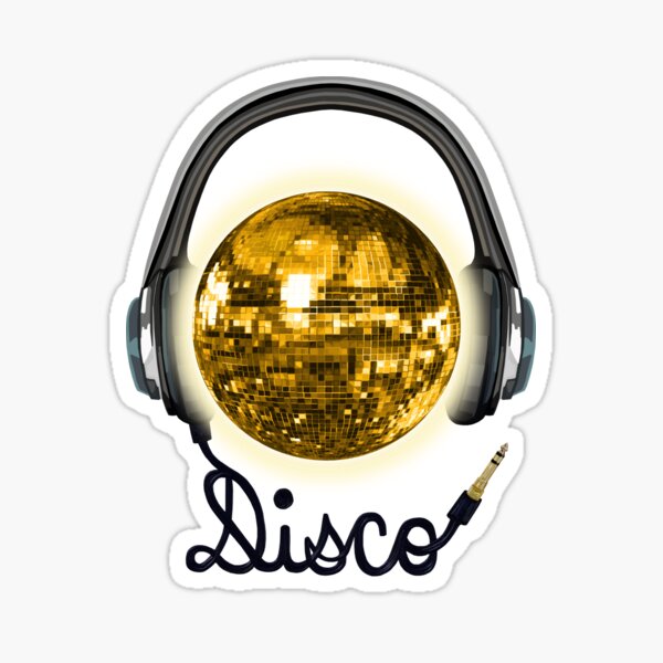 Gold Disco ball Sticker for Sale by lilkenz