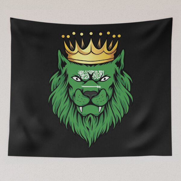 Item preview, Saudi Arabia Lion King Flag designed and sold by RahallusNtx.