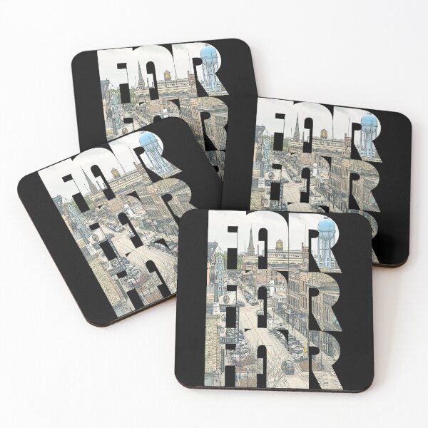 Item preview, Fargo, North Dakota FAR Cityscape Repeating Pattern designed and sold by CrabbyLobster.