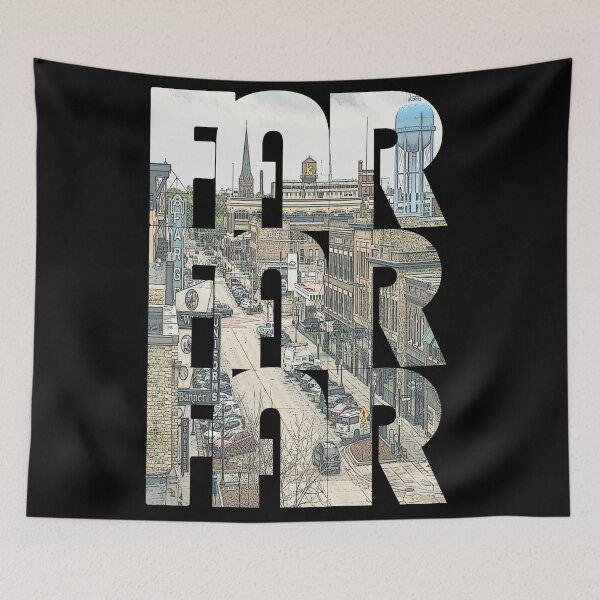 Item preview, Fargo, North Dakota FAR Cityscape Repeating Pattern designed and sold by CrabbyLobster.