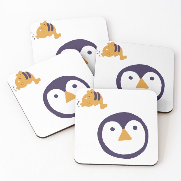 Item preview, Penguin and fish designed and sold by Emma Raven.