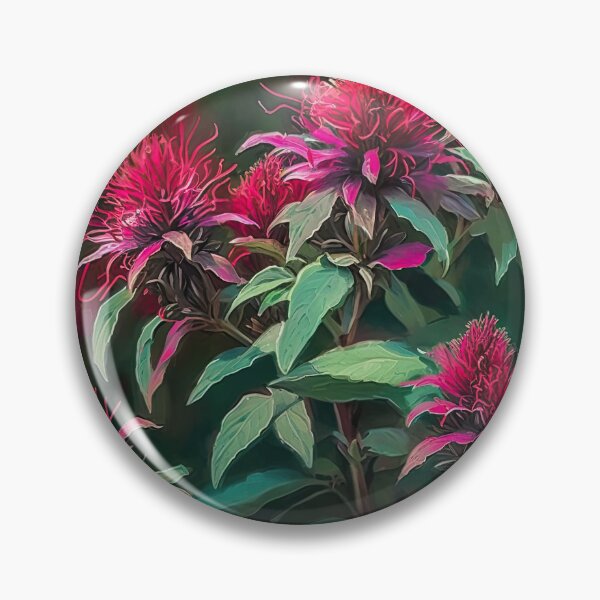 Item preview, Red Bee Balm Flowers  designed and sold by Vanover Designs.