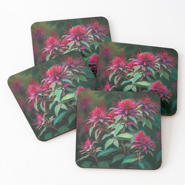Item preview, Red Bee Balm Flowers  designed and sold by Vanover Designs.