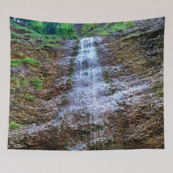 Item preview, Waterfall Coming Down A Mountain designed and sold by funkyfreshfinds.