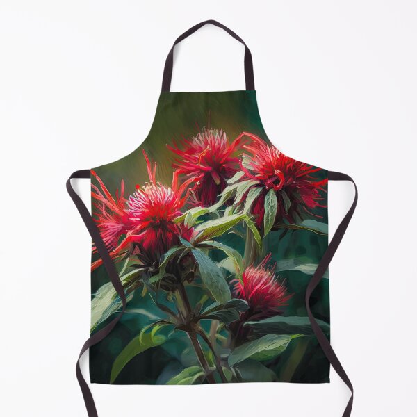 Item preview, Red Bee Balm Flowers  designed and sold by Vanover Designs.