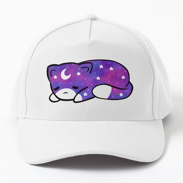 Space themed sleeping cat Baseball Cap