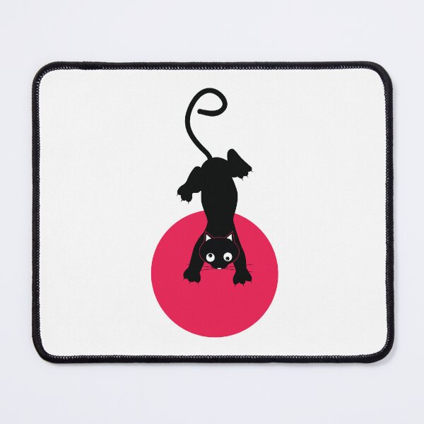 Item preview, Black cat with confused eyes framed on a pink cercle designed and sold by vikyky.