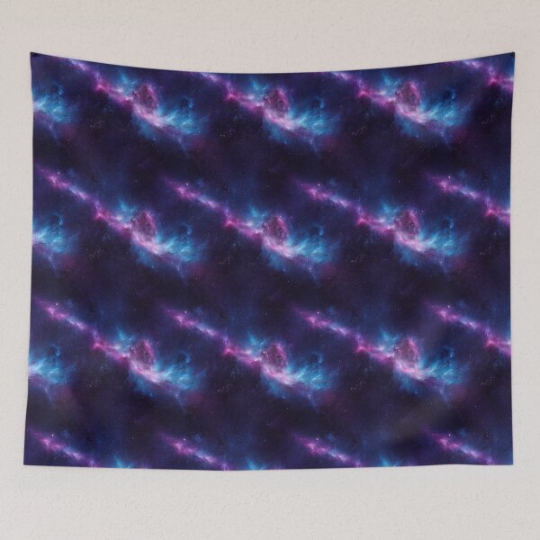 Item preview, Galaxy Print Starscape in Blue, Black, Purple and Pink designed and sold by Fine Prints.