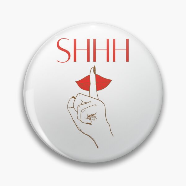 Item preview, SHHH, Silence with Red Lip and Finger Gesture designed and sold by lightnamu.