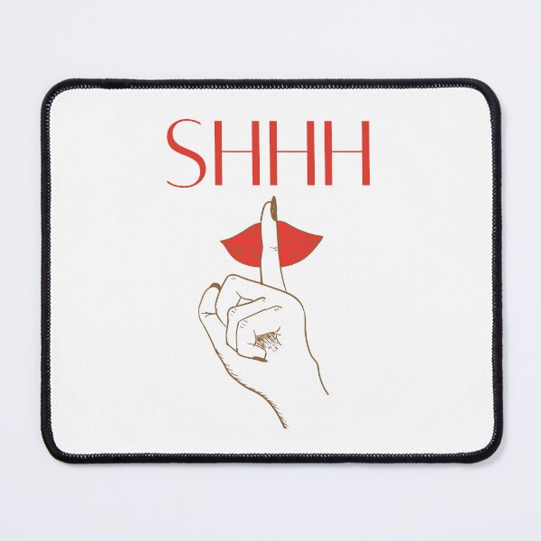 Item preview, SHHH, Silence with Red Lip and Finger Gesture designed and sold by lightnamu.