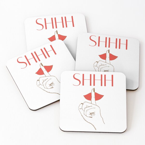 Item preview, SHHH, Silence with Red Lip and Finger Gesture designed and sold by lightnamu.