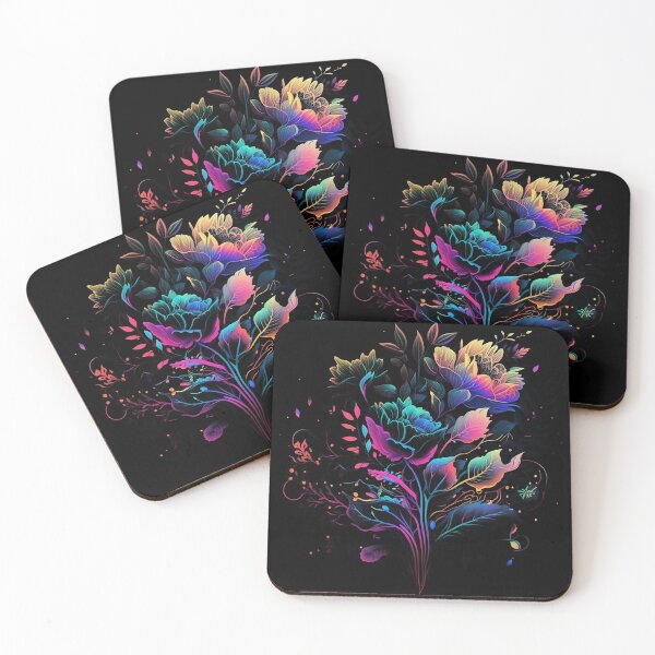Item preview, Blooming Flowers intricate details, Colorful Psychedelic Art designed and sold by digitaldreamHD.