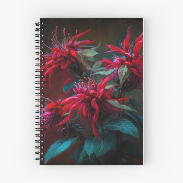 Item preview, Red Bee Balm Flowers  designed and sold by Vanover Designs.