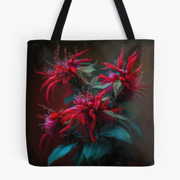 Item preview, Red Bee Balm Flowers  designed and sold by Vanover Designs.
