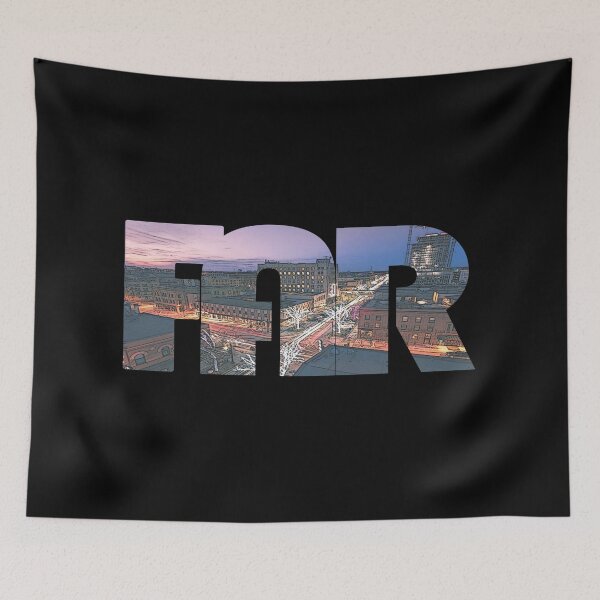 Item preview, Fargo, North Dakota FAR Dusk Cityscape designed and sold by CrabbyLobster.