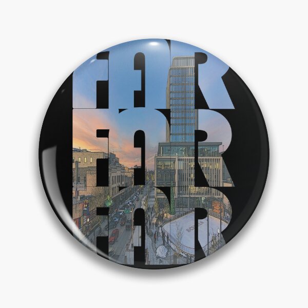 Item preview, Fargo, North Dakota FAR Sunset Cityscape Repeating Pattern designed and sold by CrabbyLobster.