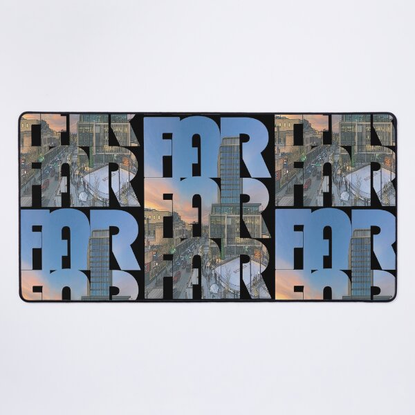 Item preview, Fargo, North Dakota FAR Sunset Cityscape Repeating Pattern designed and sold by CrabbyLobster.