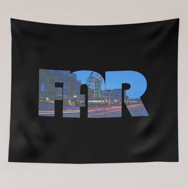 Item preview, Fargo, North Dakota FAR Night Cityscape designed and sold by CrabbyLobster.