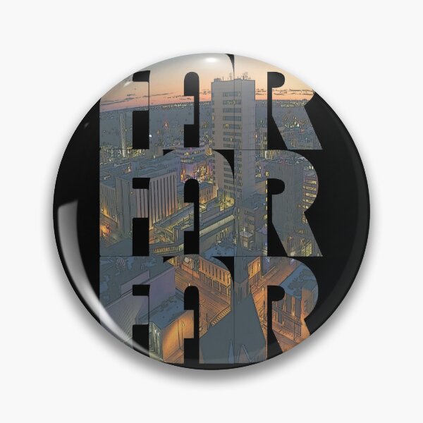 Item preview, Fargo, North Dakota FAR Dusk Cityscape Repeating Pattern designed and sold by CrabbyLobster.