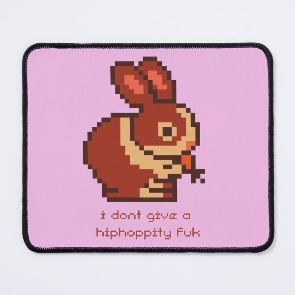 Item preview, Dont Give a Fuk. Pixel Bunny Meme. Pink Background designed and sold by Arcane Orchid.