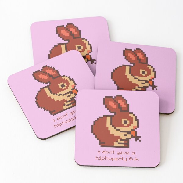 Item preview, Dont Give a Fuk. Pixel Bunny Meme. Pink Background designed and sold by Arcane Orchid.