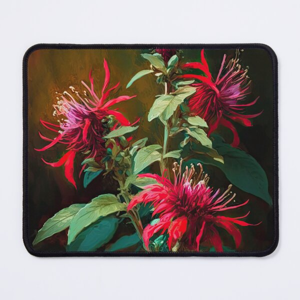 Item preview, Red Bee Balm Flowers  designed and sold by Vanover Designs.