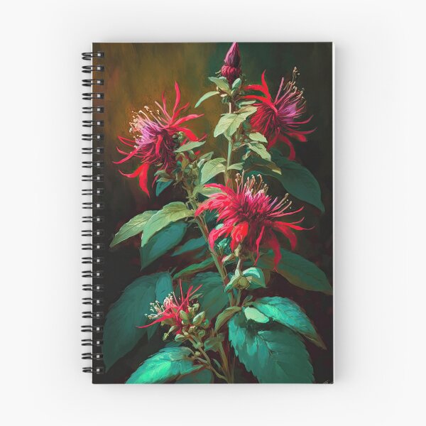 Item preview, Red Bee Balm Flowers  designed and sold by Vanover Designs.