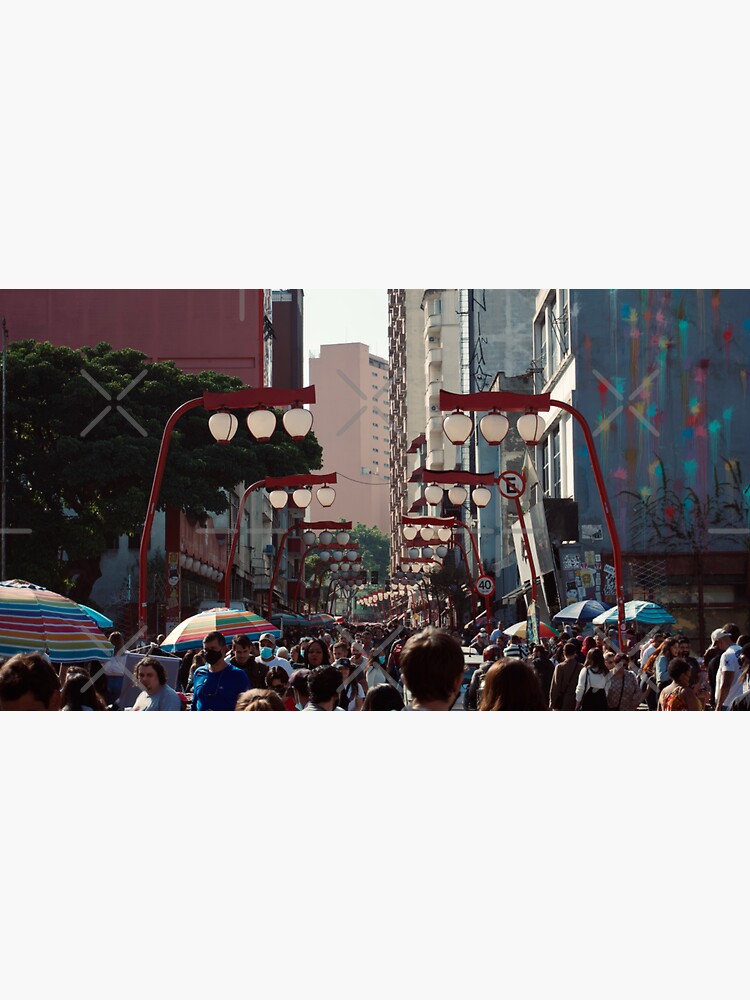 Thumbnail 3 of 3, Sticker, LIBERDADE JAPAN SAO PAULO BRAZIL CHINATOWN designed and sold by teruyalab.