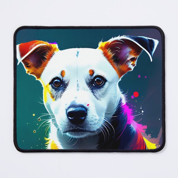 Item preview, Jack Russel Terrier wrapped in bright colors designed and sold by PadedoDesigns.