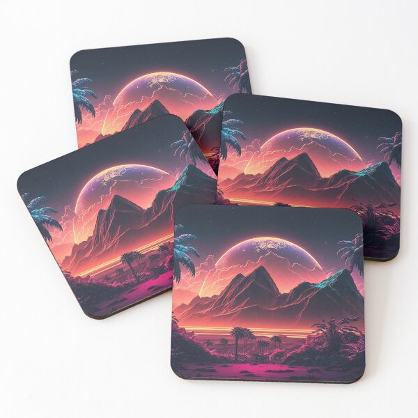Item preview, Neon Palms: A Synthwave Journey through the Tropics designed and sold by Mullet Monkey.