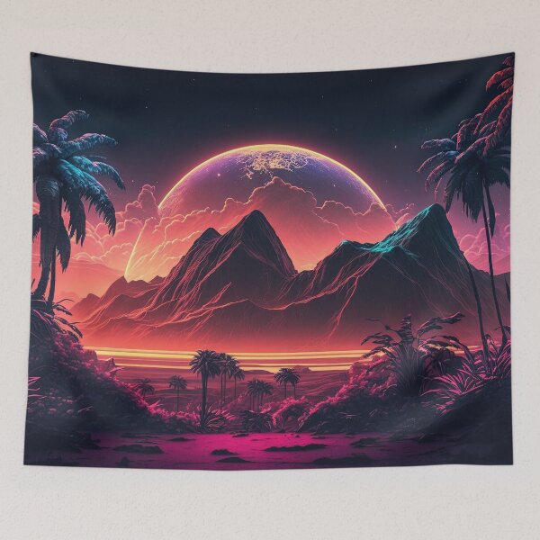 Item preview, Neon Palms: A Synthwave Journey through the Tropics designed and sold by Mullet Monkey.